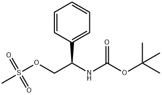 N-[(1R)-2-[(Methylsulfonyl)oxy]-1-phenylethyl]carbamic acid 1,1-dimethylethyl ester Struktur