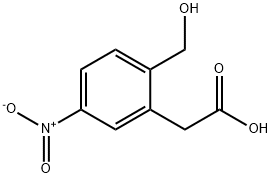 2-(2-(hydroxyMethyl)-5-nitrophenyl)acetic acid Struktur