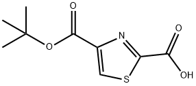 2,4-Thiazoledicarboxylic  acid,4-(1,1-dimethylethyl)  ester Struktur