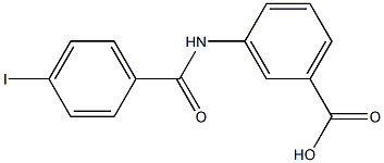 3-[(4-iodobenzene)amido]benzoic acid Struktur