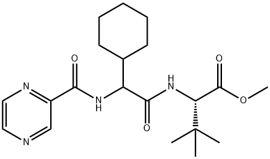 D-Valine, (2S)-2-cyclohexyl-N-(2-pyrazinylcarbonyl)glycyl-3-Methyl-, Methyl ester Struktur