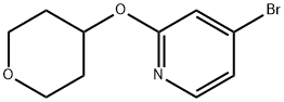 4-broMo-2-(tetrahydro-2H-pyran-4-yloxy)pyridine Struktur