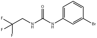 1-(3-broMophenyl)-3-(2,2,2-trifluoroethyl)urea Struktur