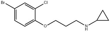 N-[3-(4-bromo-2-chlorophenoxy)propyl]cyclopropanamine Struktur