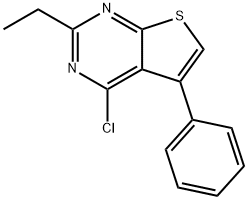 4-chloro-2-ethyl-5-phenylthieno[2,3-d]pyrimidine Struktur