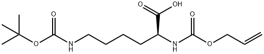 (S)-2-(allyloxycarbonylaMino)-6-(tert-butoxycarbonylaMino)hexanoic acid Struktur