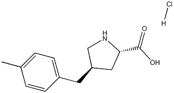 (2S,4R)-4-(4-Methylbenzyl)pyrrolidine-2-carboxylic acid hydrochloride Struktur