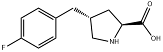 (2S,4R)-4-(4-fluorobenzyl)pyrrolidine-2-carboxylic acid Struktur