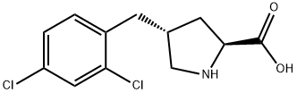 (2S,4R)-4-(2,4-dichlorobenzyl)pyrrolidine-2-carboxylic acid Struktur