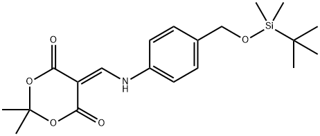 1,3-Dioxane-4,6-dione, 5-[[[4-[[[(1,1-diMethylethyl)diMethylsilyl]oxy]Methyl]phenyl]aMino]Methylene]-2,2-diMethyl- Struktur