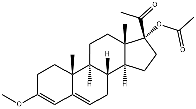 17-(Acetyloxy)-3-Methoxy-pregna-3,5-dien-20-one Struktur