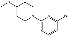 2-broMo-6-(4-Methoxypiperidin-1-yl)pyridine Struktur