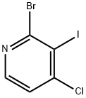 2-BroMo-4-chloro-3-iodo-pyridine Struktur