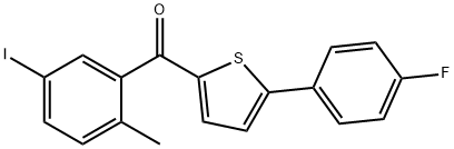 (5-(4-Fluorophenyl)thiophen-2-yl)(5-iodo-2-Methylphenyl)Methanone Struktur