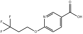 6-(3,3,3-Trifluoropropoxy)nicotinic acid Struktur