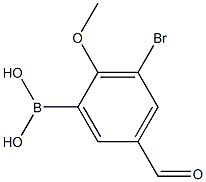 (3-BroMo-5-forMyl-2-Methoxyphenyl)boronic acid Struktur