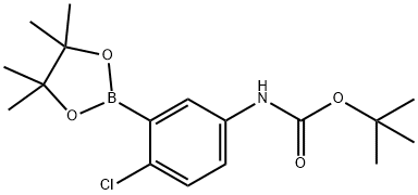 5-BOC-AMINO-2-CHLOROPHENYLBORONIC ACID PINACOL ESTER, 1080573-28-9, 結(jié)構(gòu)式