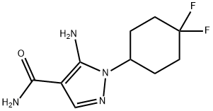 5-aMino-1-(4,4-difluorocyclohexyl)-1H-pyrazole-4-carboxaMide Struktur