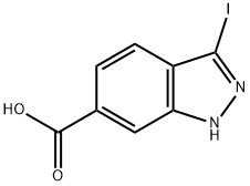 3-Iodo 1H-indazole-6-carboxylic acid Struktur