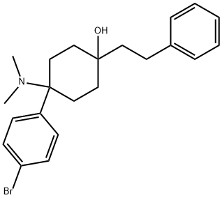 4-(4-Bromophenyl)-4-dimethylamino-1-phenethylcyclohexanol Struktur