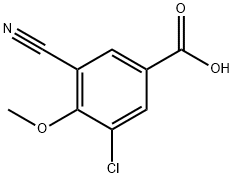 3-Chloro-5-cyano-4-Methoxybenzoic acid Struktur