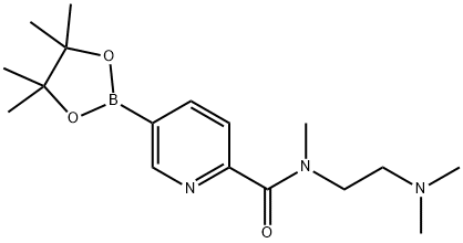 N-(2-(diMethylaMino)ethyl)-N-Methyl-5-(4,4,5,5-tetraMethyl-1,3,2-dioxaborolan-2-yl)picolinaMide Struktur