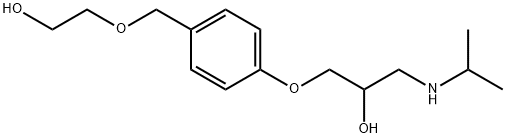 1-[4-[(2-Hydroxyethoxy)methyl]phenoxy]-3-[(1-methylethyl)amino]-2-propanol Struktur