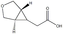 trans-3-Oxabicyclo[3.1.0]hexane-6-acetic acid Struktur