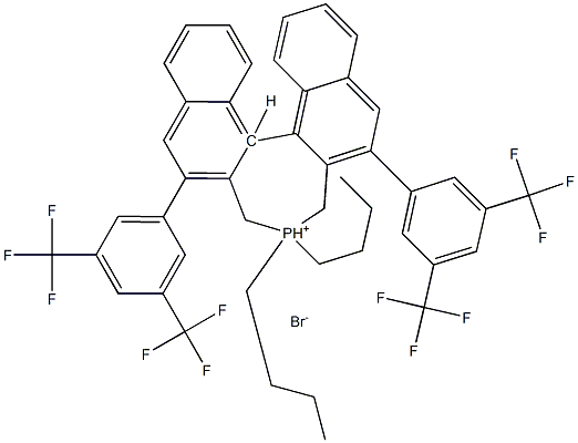 (11bS)-(-)-4,4-Dibutyl-2,6-bis[3,5-bis(trifluoromethyl)phenyl]-4,5-dihydro-3H-dinaphtho[2,1-c:1',2'-e]phosphepinium bromide  S-Maruoka CAT P-NB Struktur