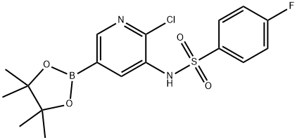 N-[2-CHLORO-5-(4,4,5,5-TETRAMETHYL-1,3,2-DIOXABOROLAN-2-YL)PYRIDIN-3-YL]-4-FLUOROBENZENESULFONAMIDE Struktur