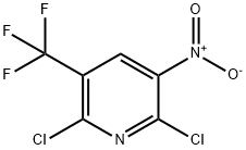 2,6-Dichloro-3-nitro-5-(trifluoromethyl)pyridine Struktur