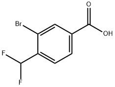 3-BroMo-4-(difluoroMethyl)benzoic acid Struktur