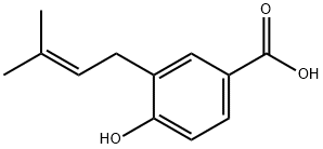 4-Hydroxy-3-prenylbenzoic Acid Struktur