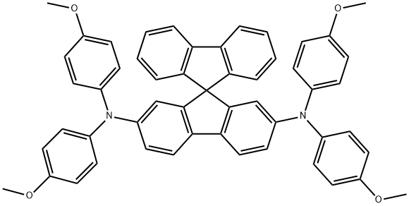 Meo-Spiro-TPD, 2,7-Bis[N,N-bis(4-Methoxy-phenyl)aMino]9,9-sp Struktur