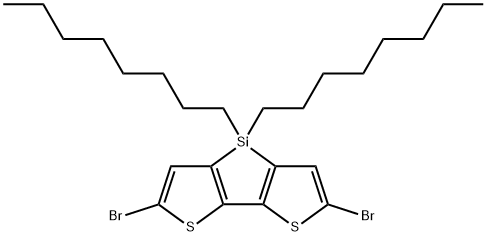 2,6-二溴-4,4-二辛基-二噻吩并噻咯 結(jié)構(gòu)式