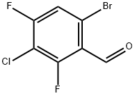 6-BroMo-3-chloro-2,4-difluorobenzaldehyde Struktur