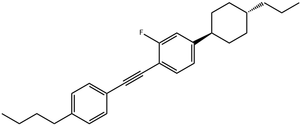 2-fluoro-4-(4-propylcyclohexyl)-1-((4-propylphenyl )ethynyl)benzene Struktur