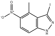 3-Iodo-4-Methyl-5-nitro 1H-indazole Struktur