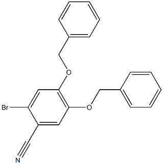 4,5-bis(benzyloxy)-2-broMobenzonitrile Struktur