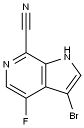 3-BroMo-7-cyano-4-fluoro-6-azaindole Struktur