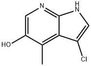 3-Chloro-5-hydroxy-4-Methyl-7-azaindole Struktur