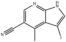 5-Cyano-3-iodo-4-Methyl-7-azaindole Struktur