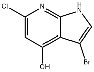 3-BroMo-6-chloro-4-hydroxy-7-azaindole Struktur