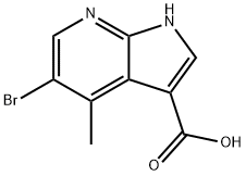 5-BroMo-4-Methyl-7-azaindole-3-carboxylic acid Struktur