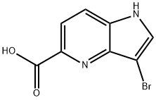 3-broMo-1H-pyrrolo[3,2-b]pyridine-5-carboxylic acid Struktur