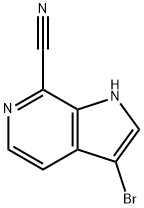 3-BroMo-7-cyano-6-azaindole Struktur