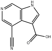 4-Cyano-6-azaindole-3-carboxylic acid Struktur