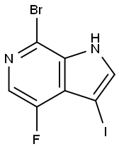 7-BroMo-4-fluoro-3-iodo-6-azaindole Struktur