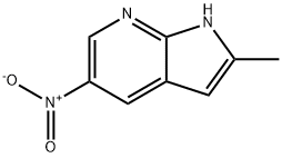 1H-Pyrrolo[2,3-b]pyridine, 2-methyl-5-nitro- Struktur