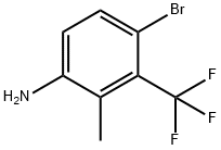 BenzenaMine, 4-broMo-2-Methyl-3-(trifluoroMethyl)- Struktur